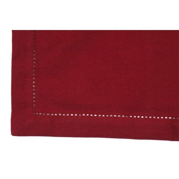 Dunroven House Dunroven House K818-CRN 60 x 84 Inch Hemstitch Tablecloth in Cranberry K818-CRN